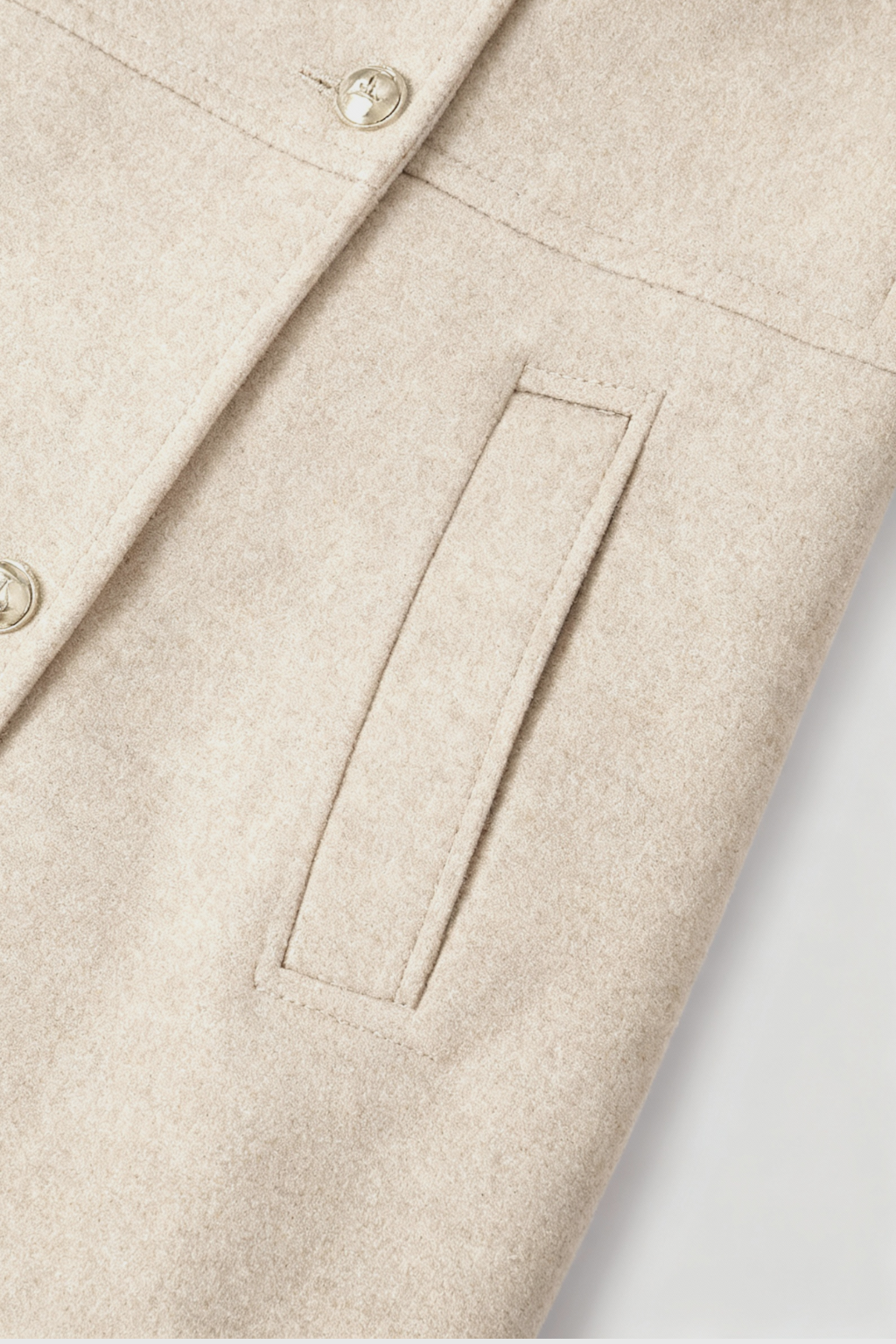 Dames Khaki Jas Winter Met Dubbele Rij Knopen