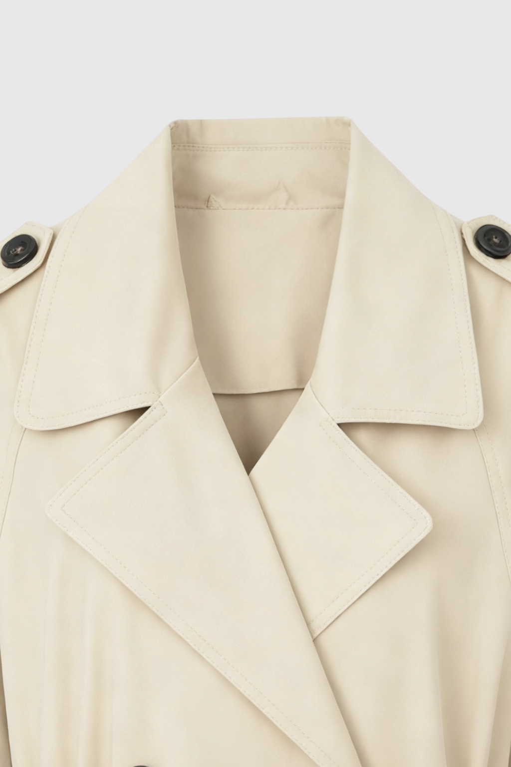 Dames Khaki Lange Mouwen Jas