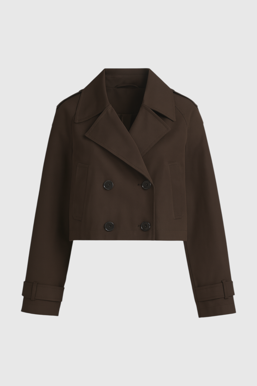 Dames Korte Windbreaker Jas - Bruin