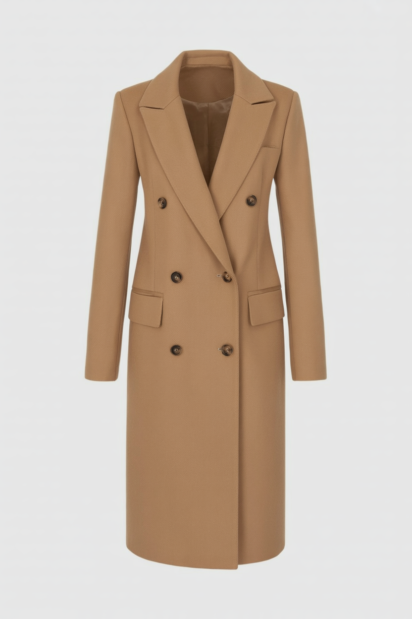 Dames Lange Khaki Winterjas