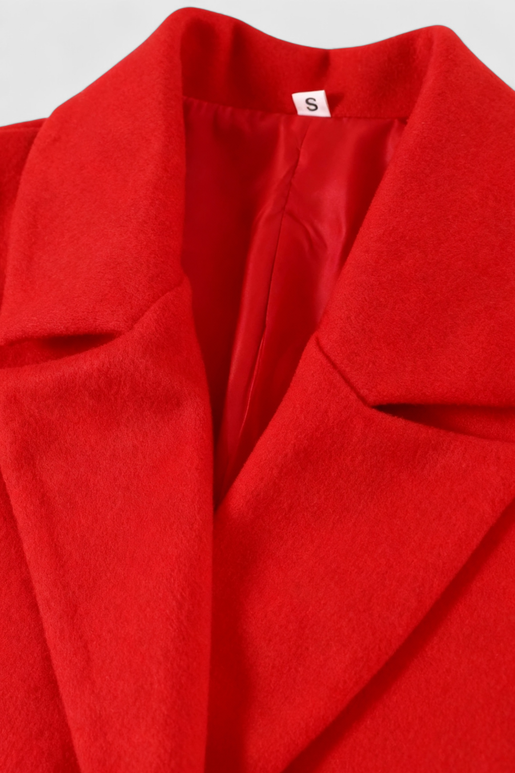 Dames Lange Rood Winterjas