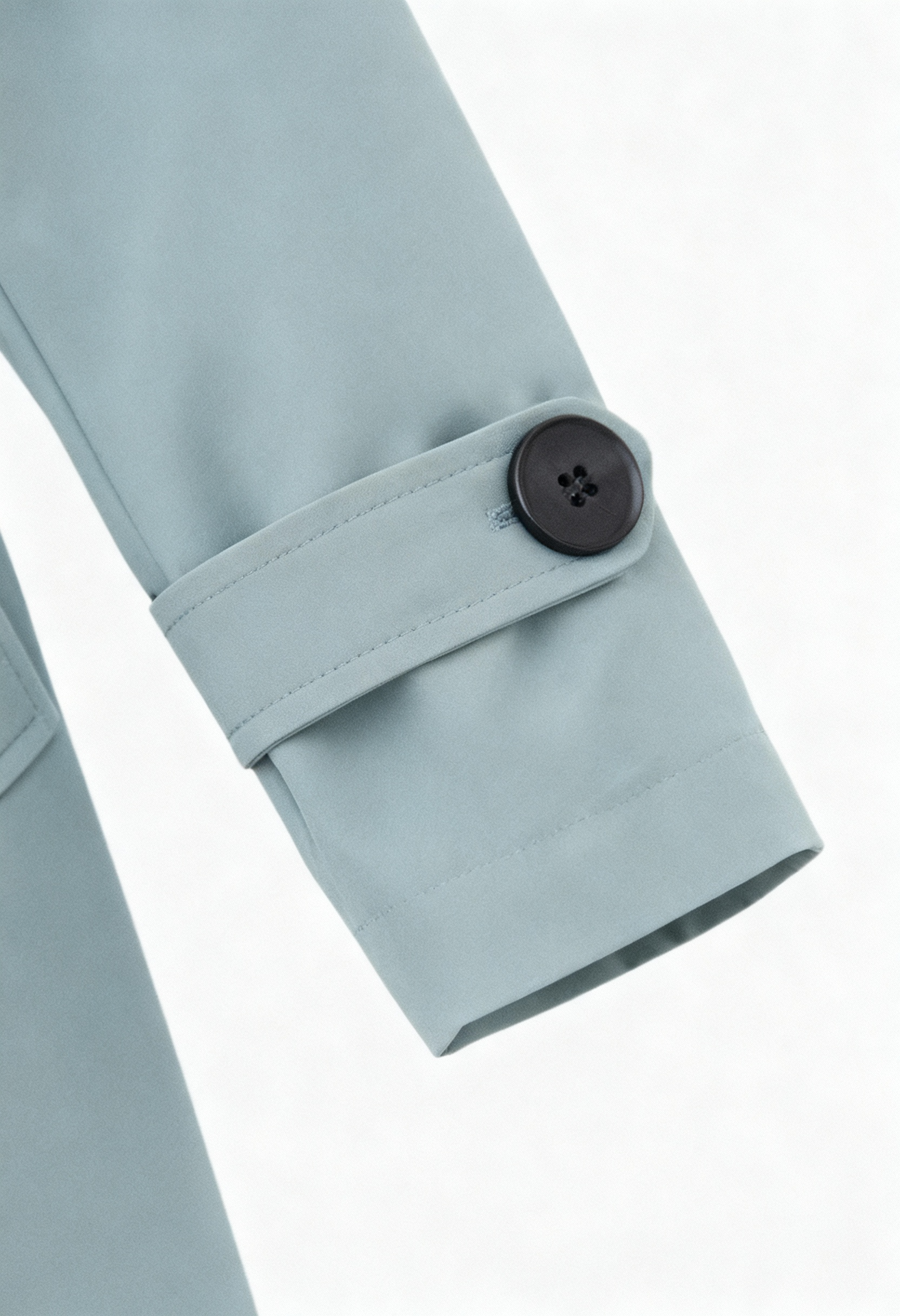 Dames Lichtgroen Halflange Trenchcoat