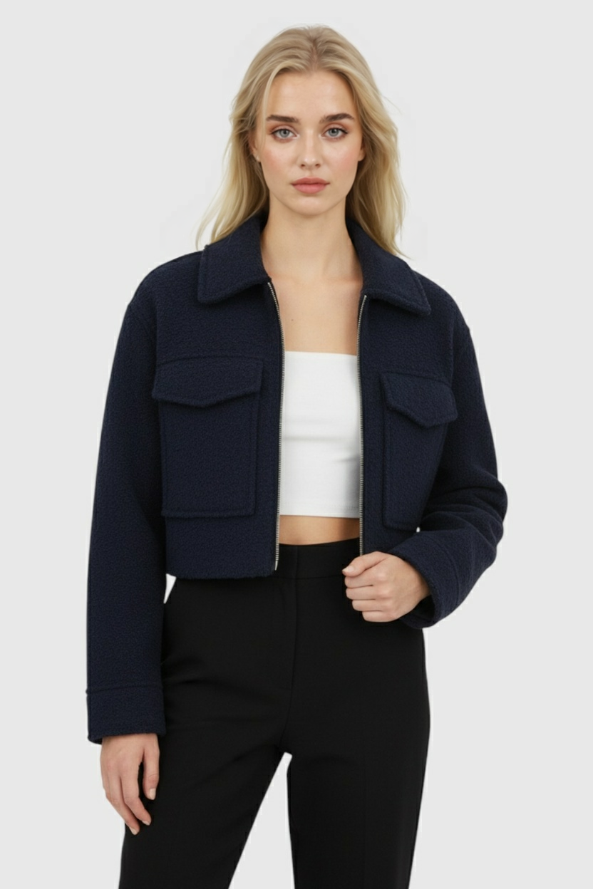 Dames Marineblauw Ritsjack