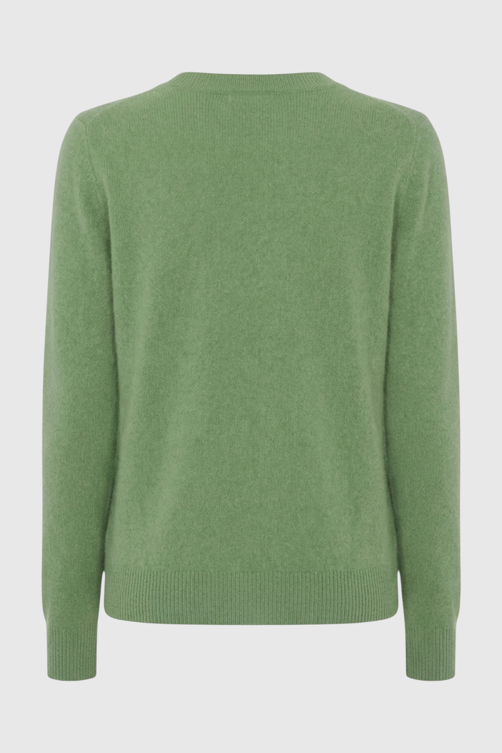 Dames Olijfgroen Merinowollen V-hals Trui