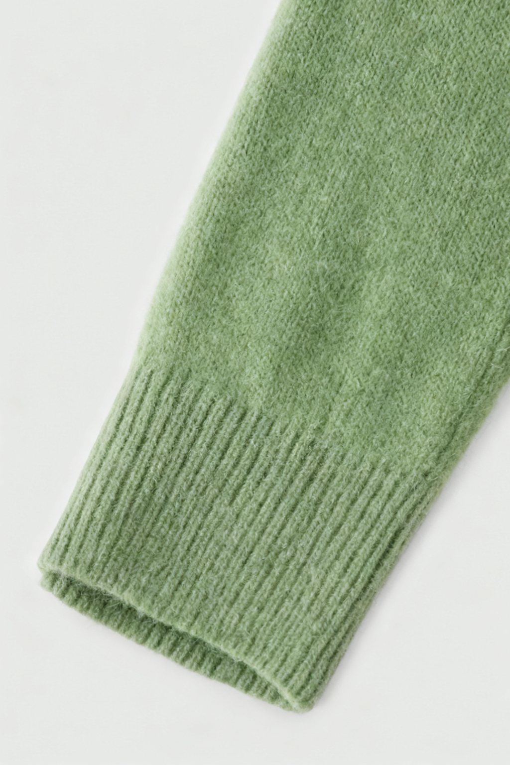 Dames Olijfgroen Merinowollen V-hals Trui