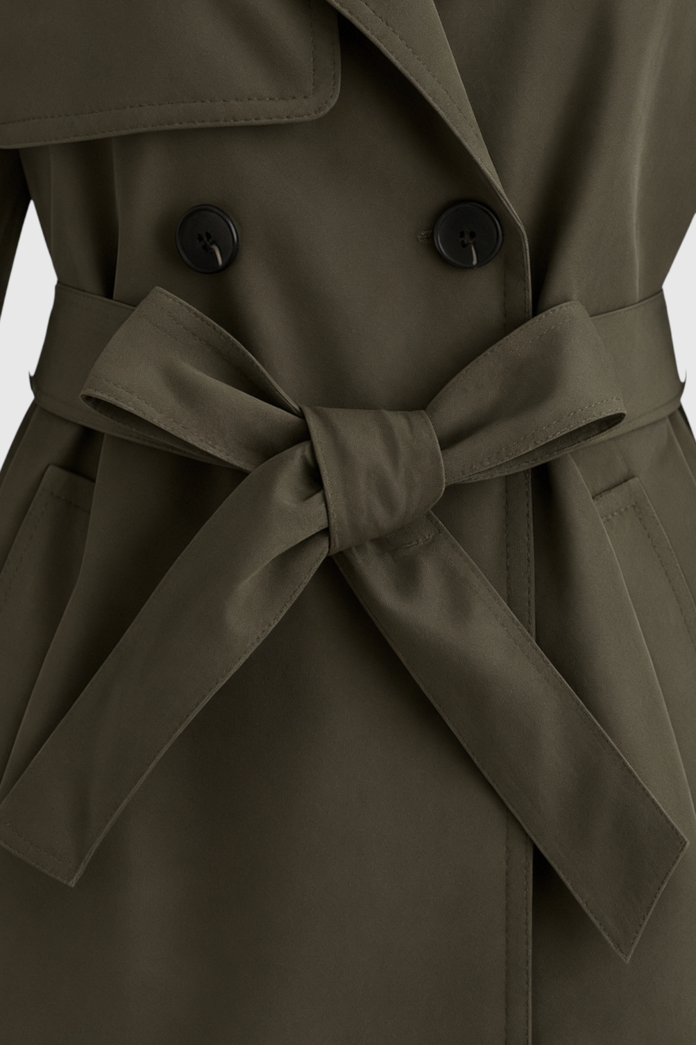Dames Olijfgroen Trenchcoat