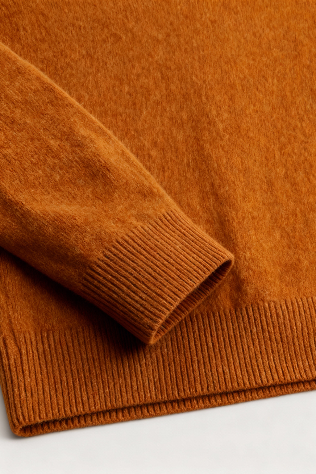 Dames Oranje Merinowollen V-hals Trui