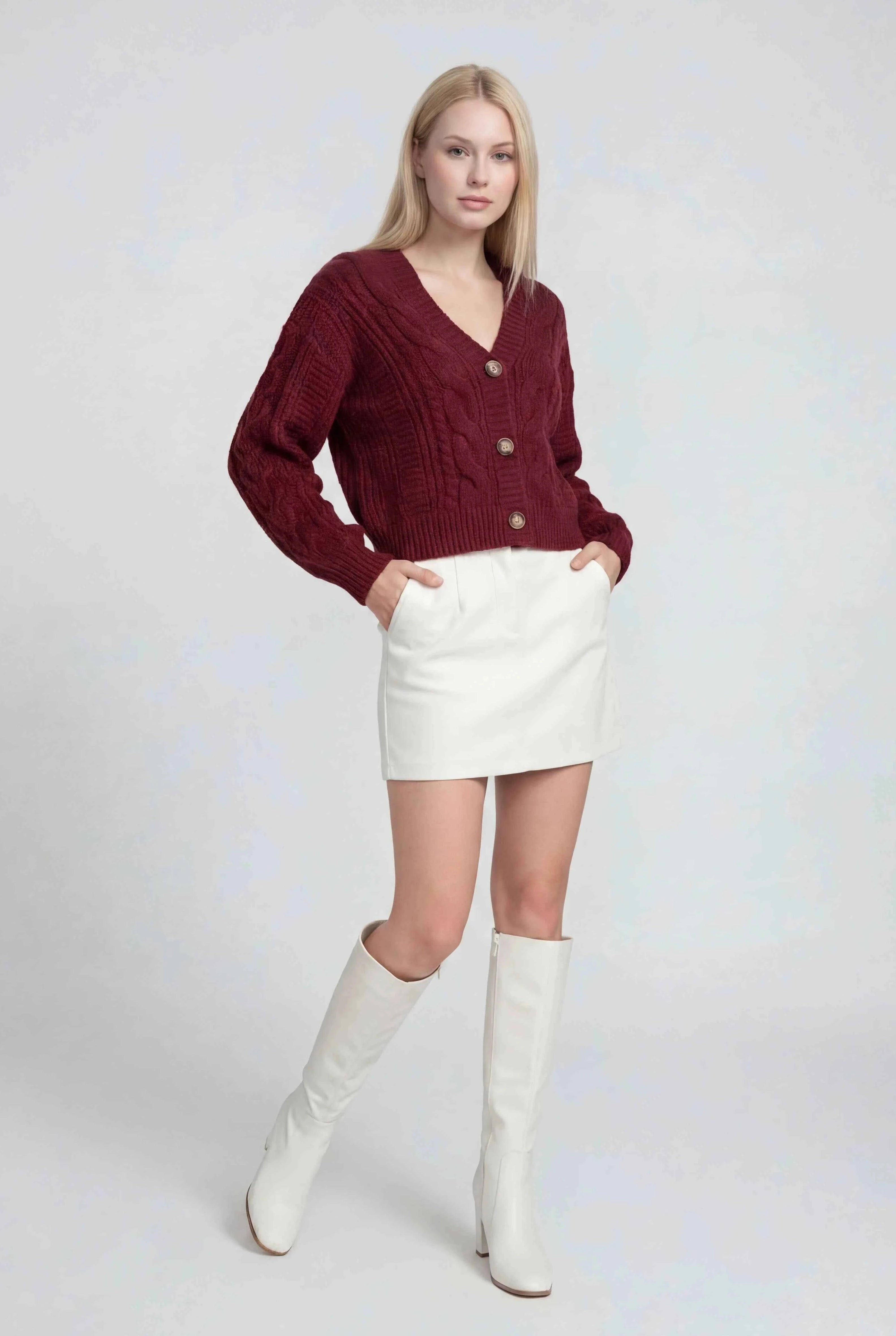 Dames Khaki V-hals Vestje