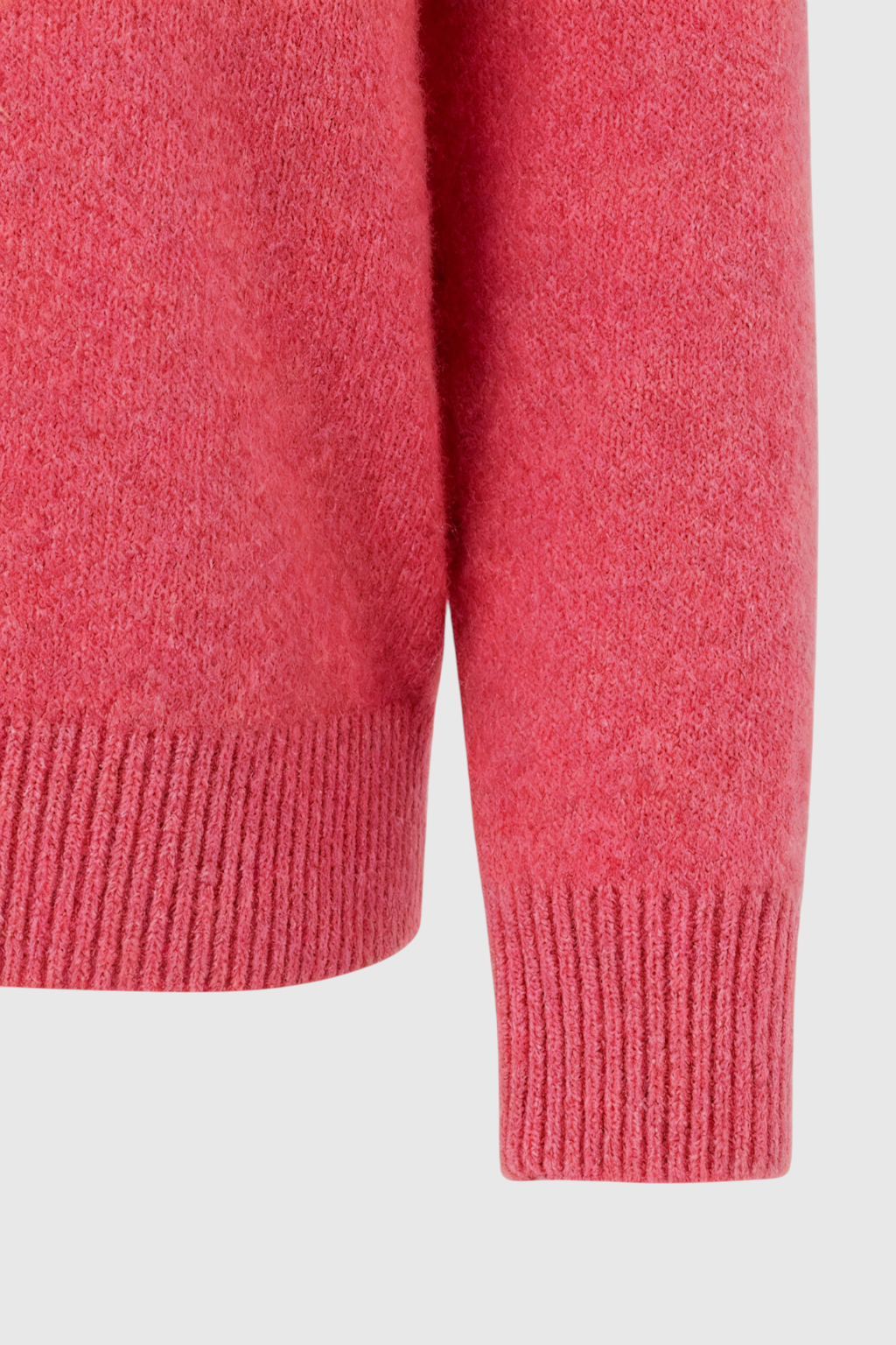 Dames Roze Rood Merinowollen V-hals Trui