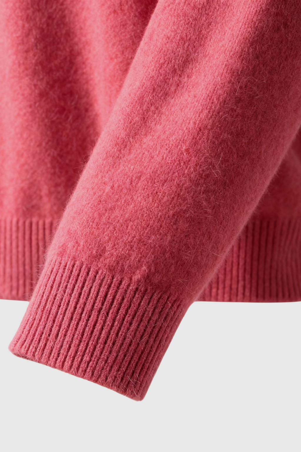 Dames Roze Rood Merinowollen V-hals Trui