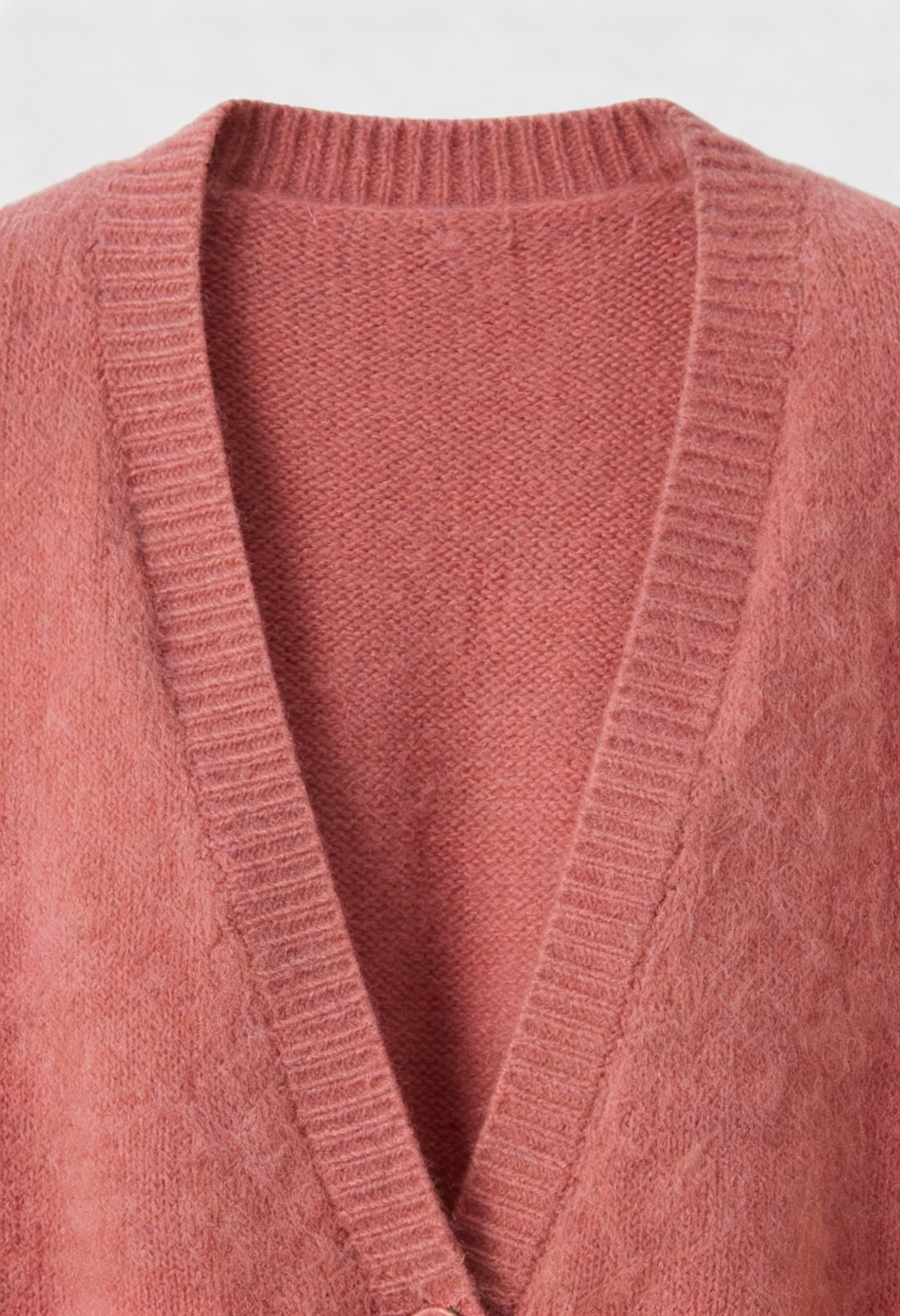 Dames Roze V-hals Gebreid Vestje