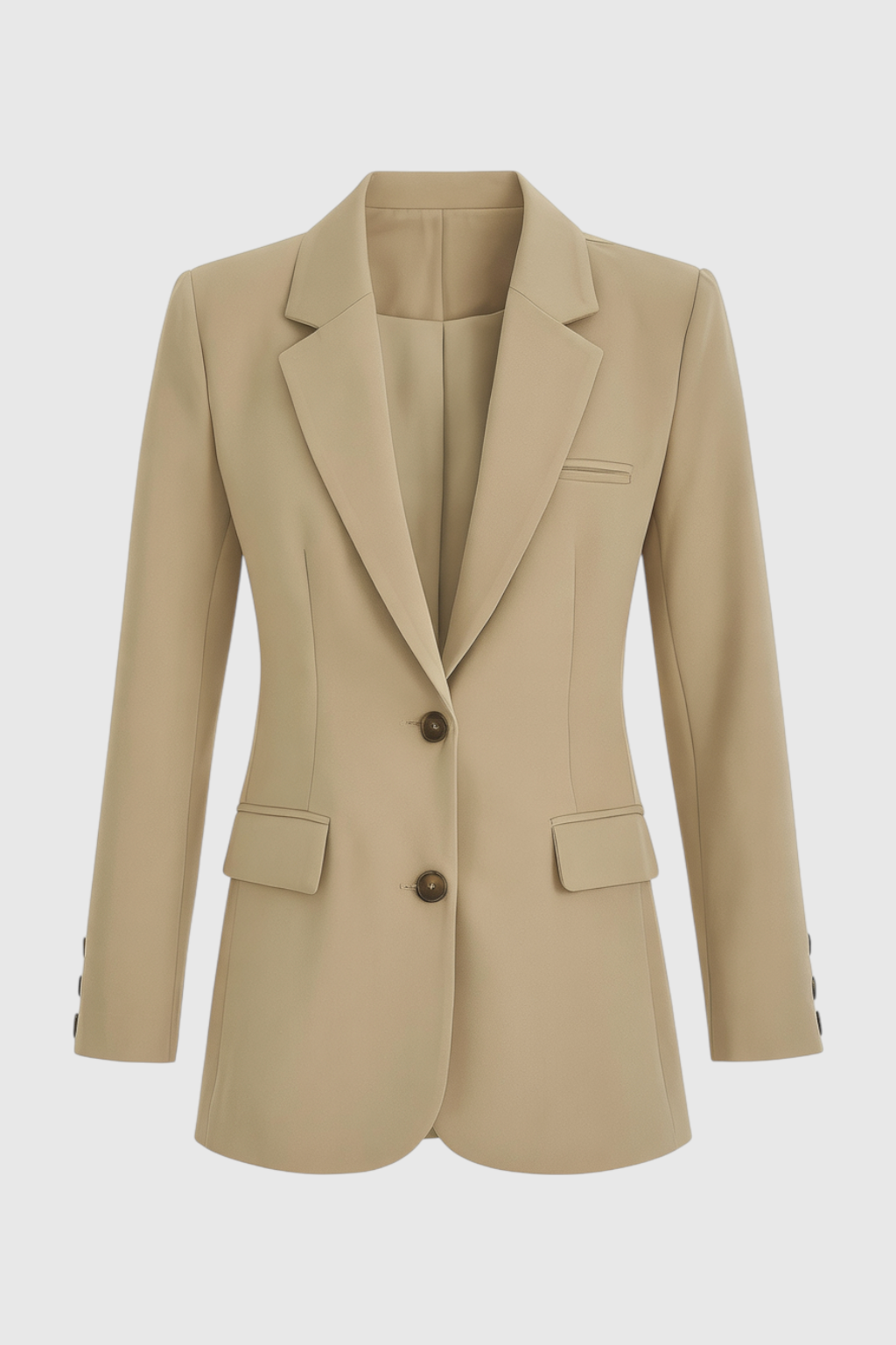 Dames Slanke Beige Blazer