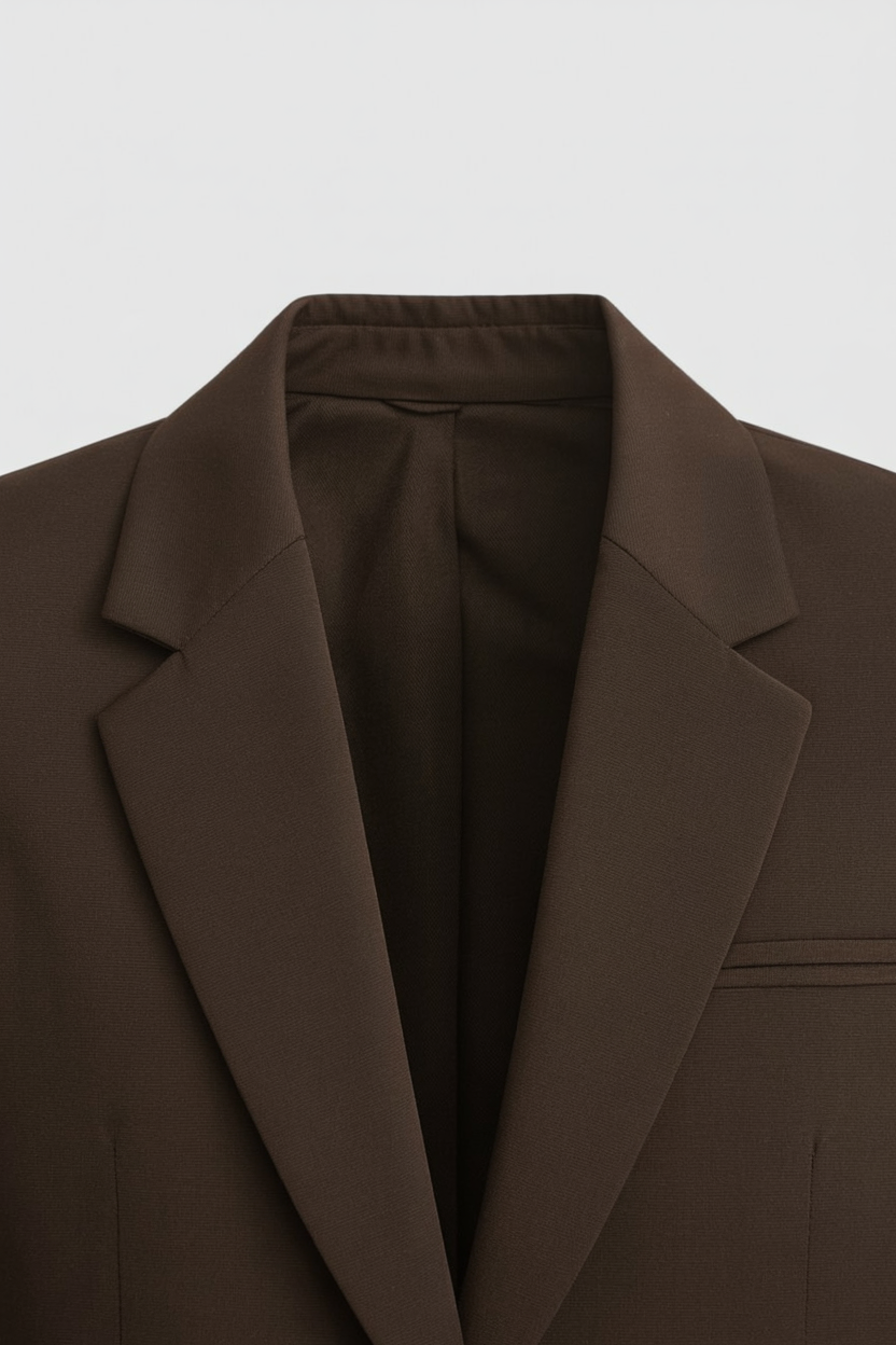 Dames Slanke Bruin Blazer