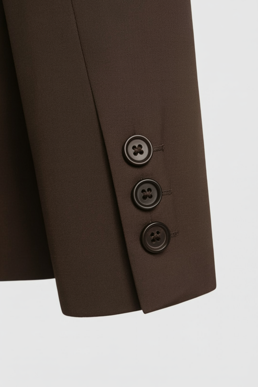 Dames Slanke Bruin Blazer