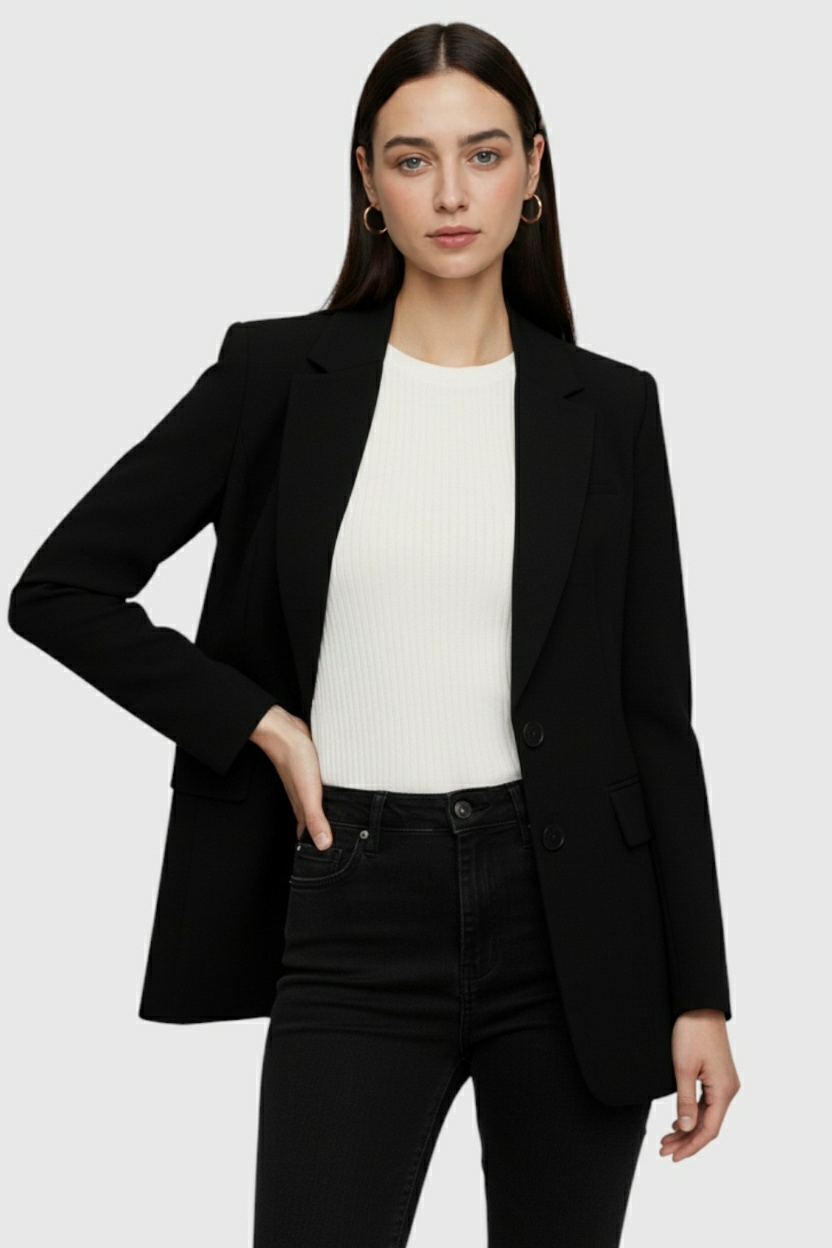 Dames Slanke Zwart Blazer