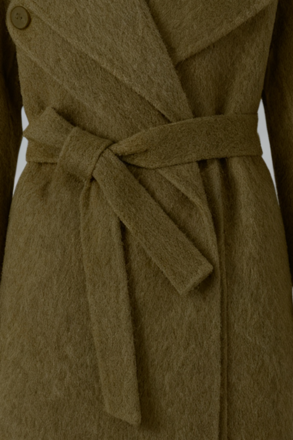 Dames Trendy Lange Khaki Overjas