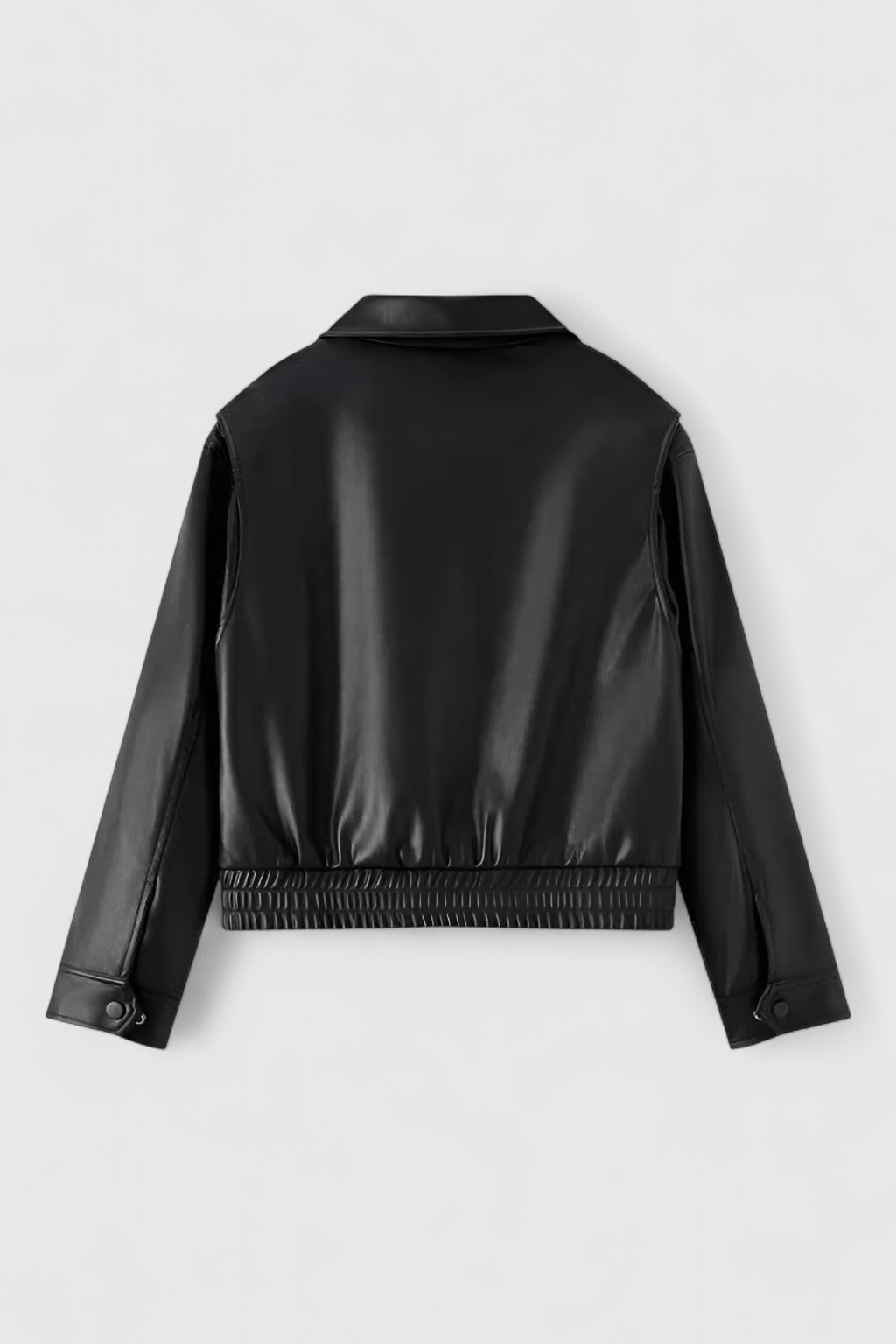 Dames Trendy PU Leren Jas - Zwart