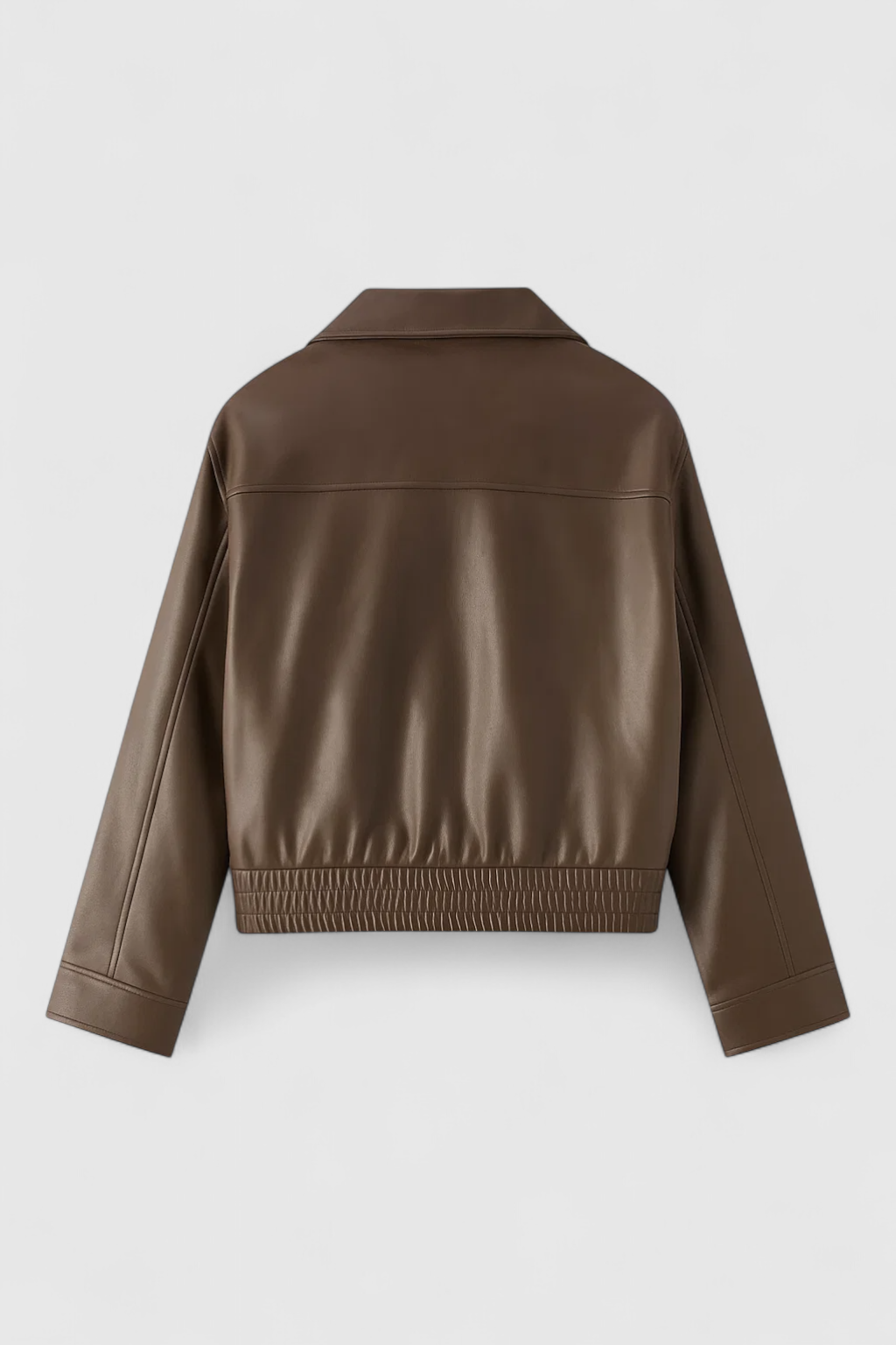 Dames Trendy PU Leren Jas - Koffie