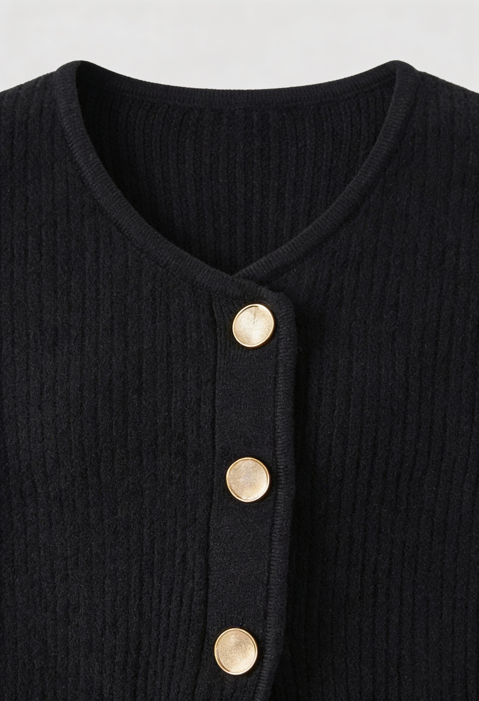 Women's Warm Black Knit Cardigan