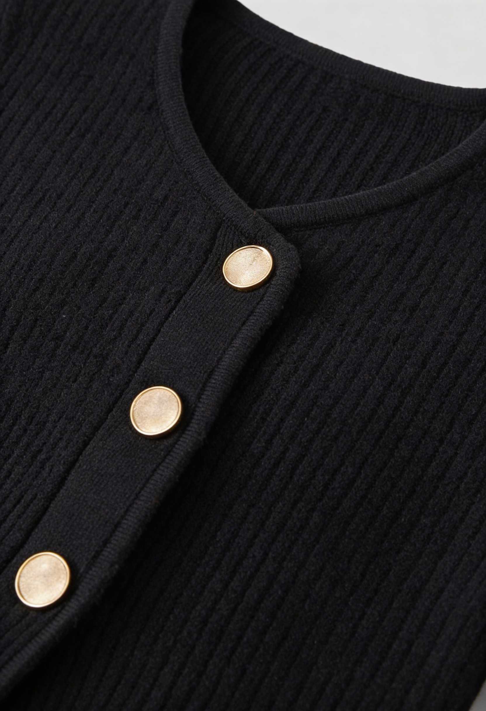 Women's Warm Black Knit Cardigan