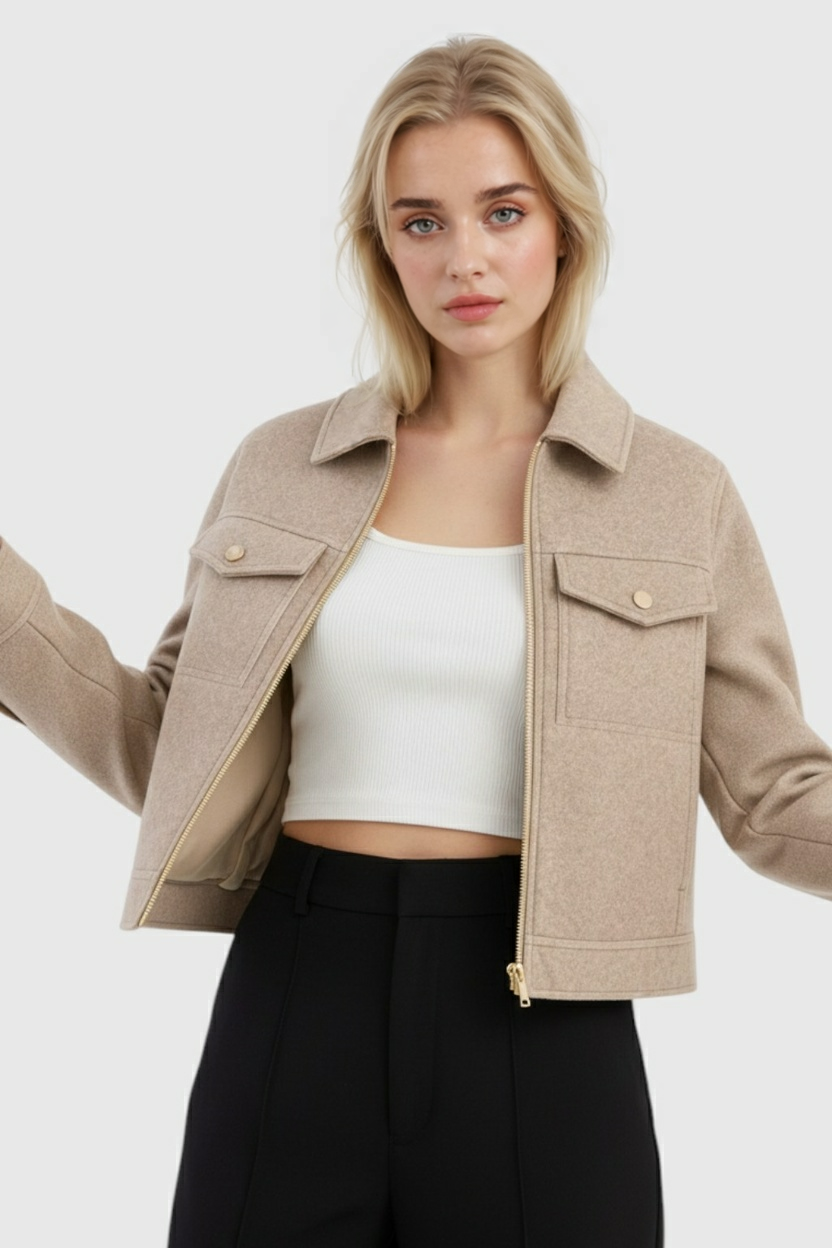 Dames Zacht Ritsjack - Beige