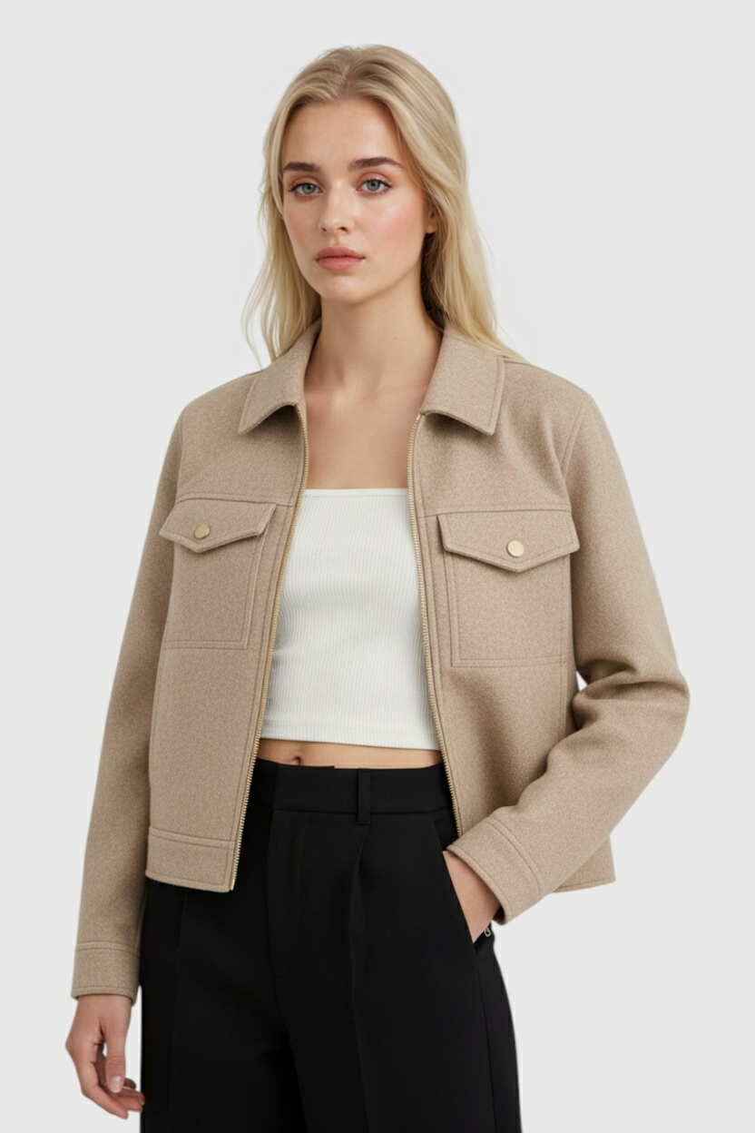 Dames Zacht Ritsjack - Beige