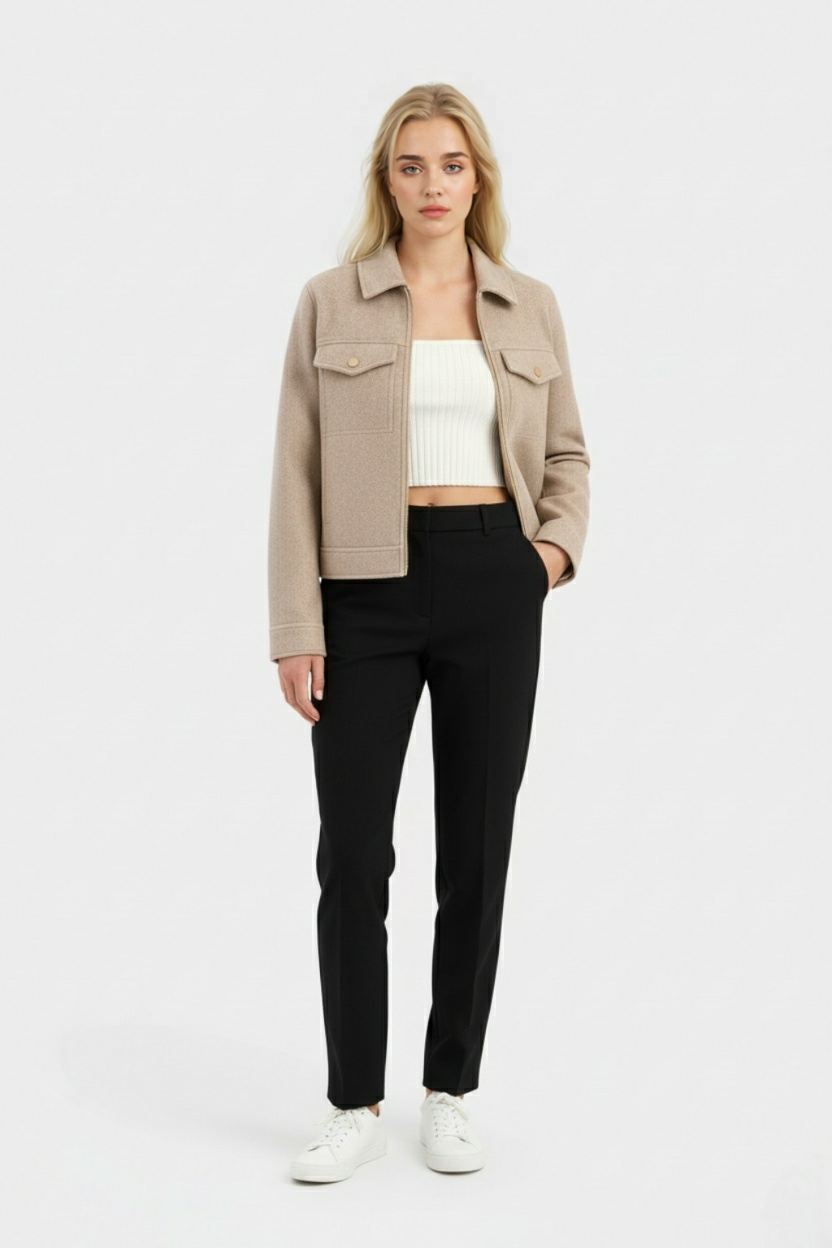 Dames Zacht Ritsjack - Beige