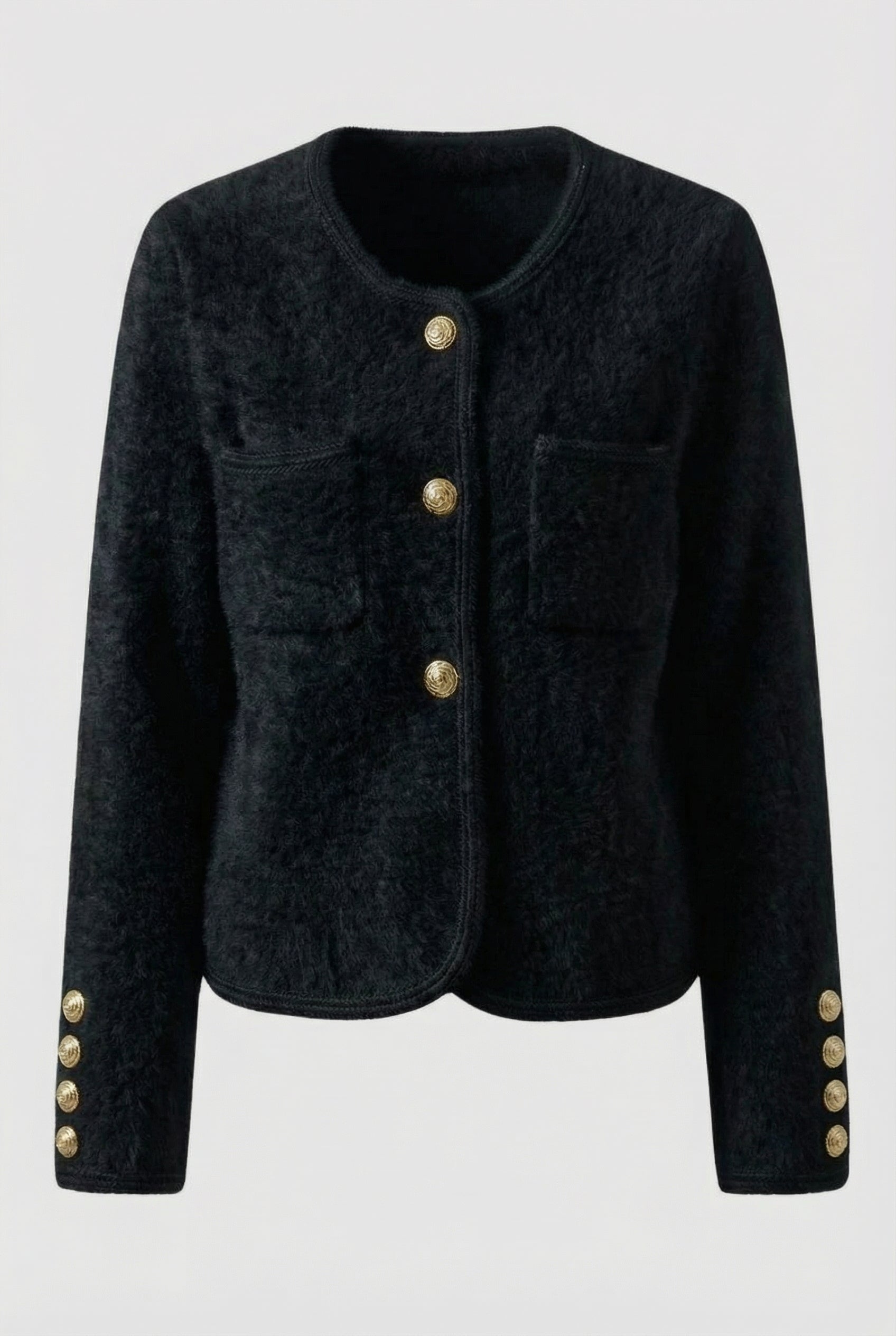 Dames Zacht Ronde Hals Zwart Vestje