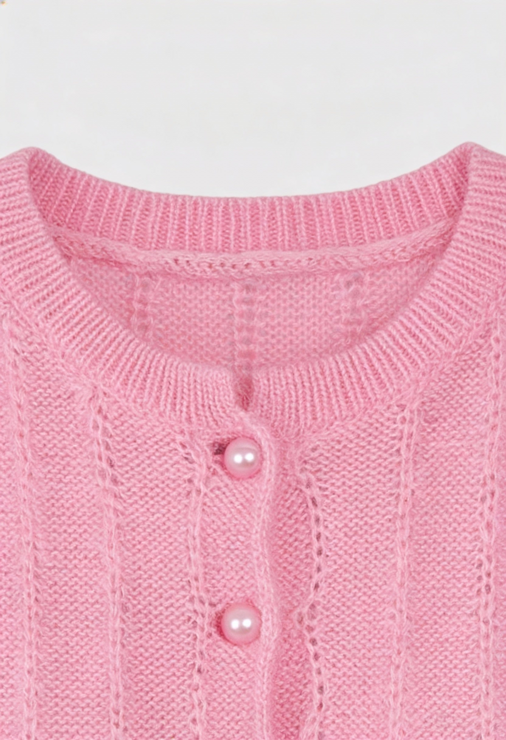 Dames Zachte Roze Gebreide Vestje