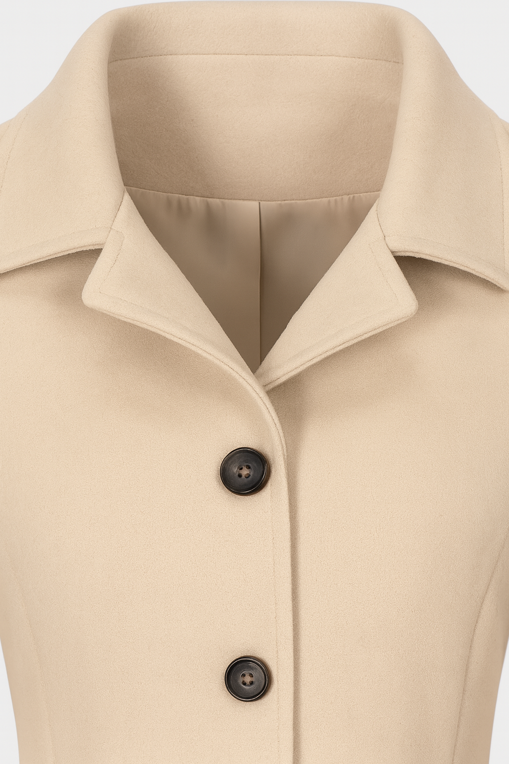 Elegante Halflange Beige Winterjas