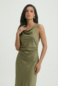 Women's Olive Green Summer Dress