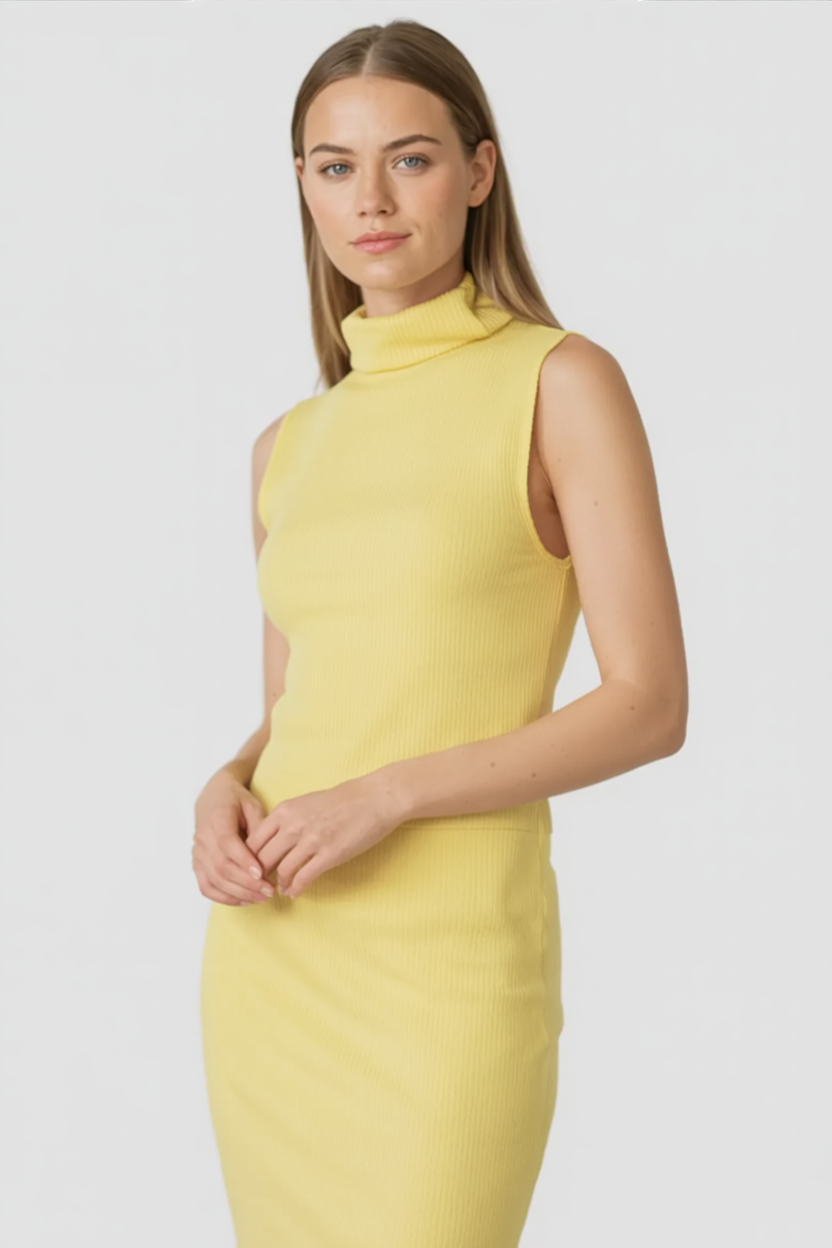 Geel Gebreide Set voor Dames