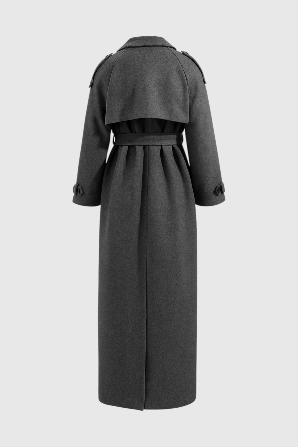 Grijze Lange Trenchcoat