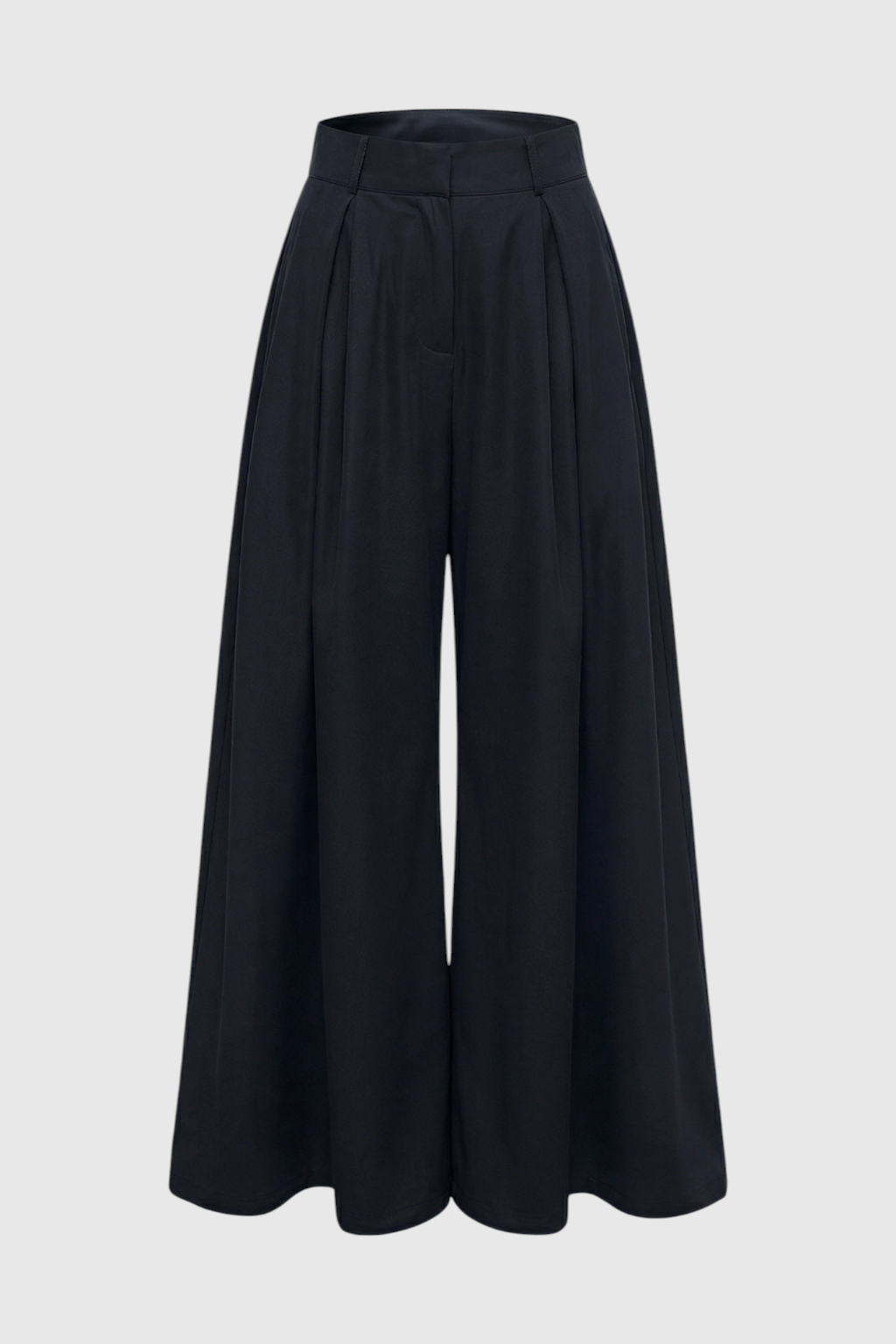 Hoge Taille Wijde Pijpen Army Green Damesbroek