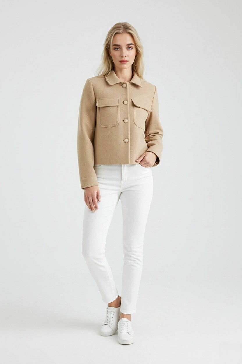 Casual Chic Reversjasje - Khaki