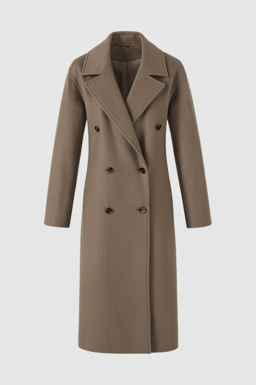 Lange Dames Bruin Jas