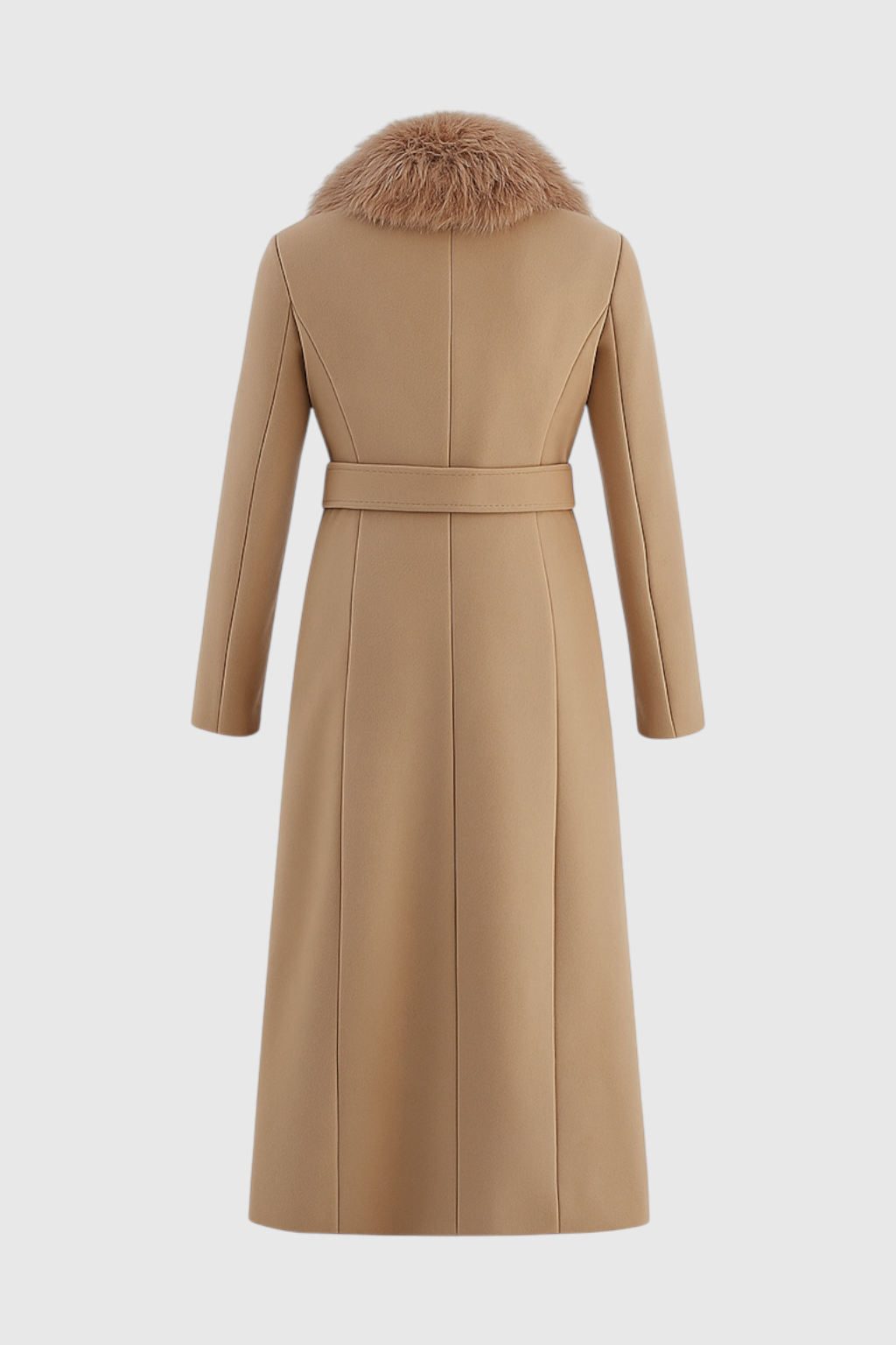 Lange Dames Jas Winter met Riem