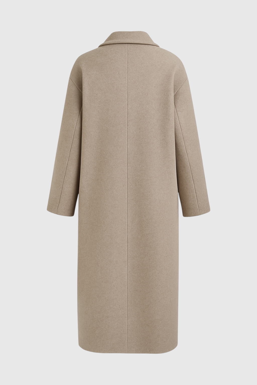 Lange Wollen Khaki Jas voor Dames