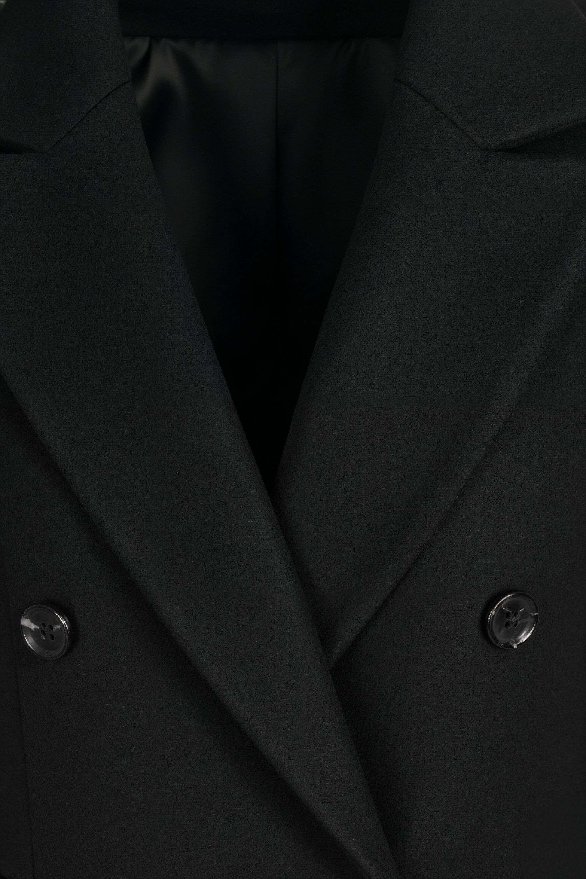 Lange Zwarte Wollen Winterjas voor Dames