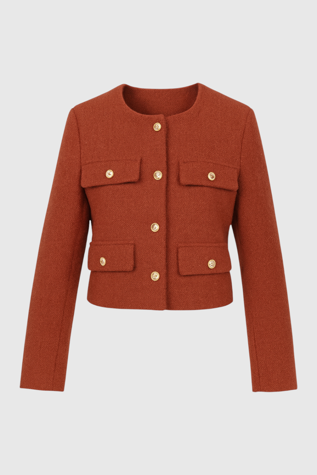 Oranje-rood Wintershortjack voor Dames