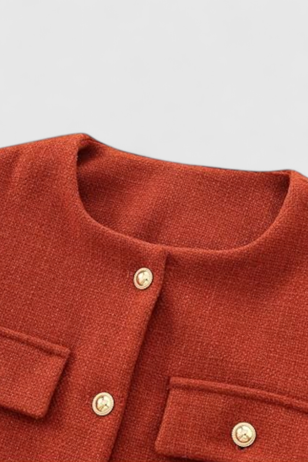 Oranje-rood Wintershortjack voor Dames