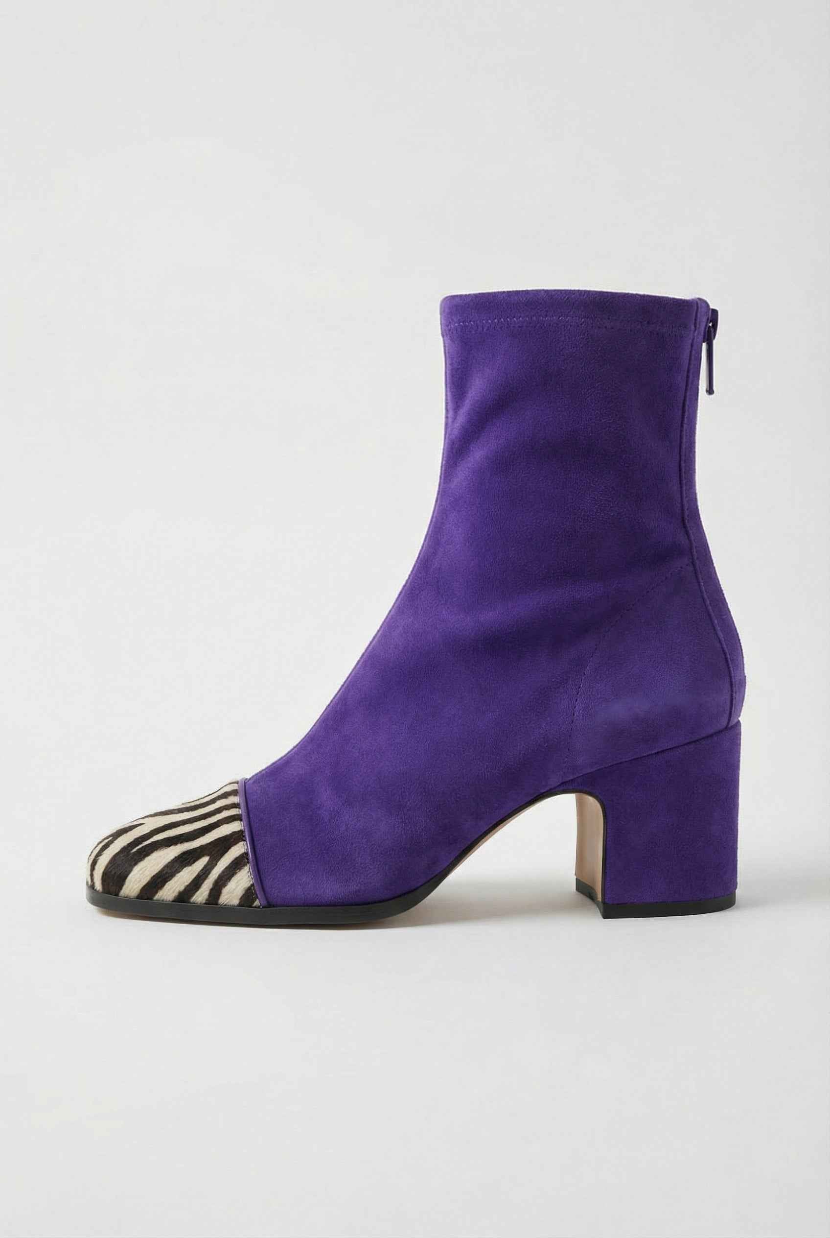 Dark Brown Mid-Calf Heeled Boots for Women
