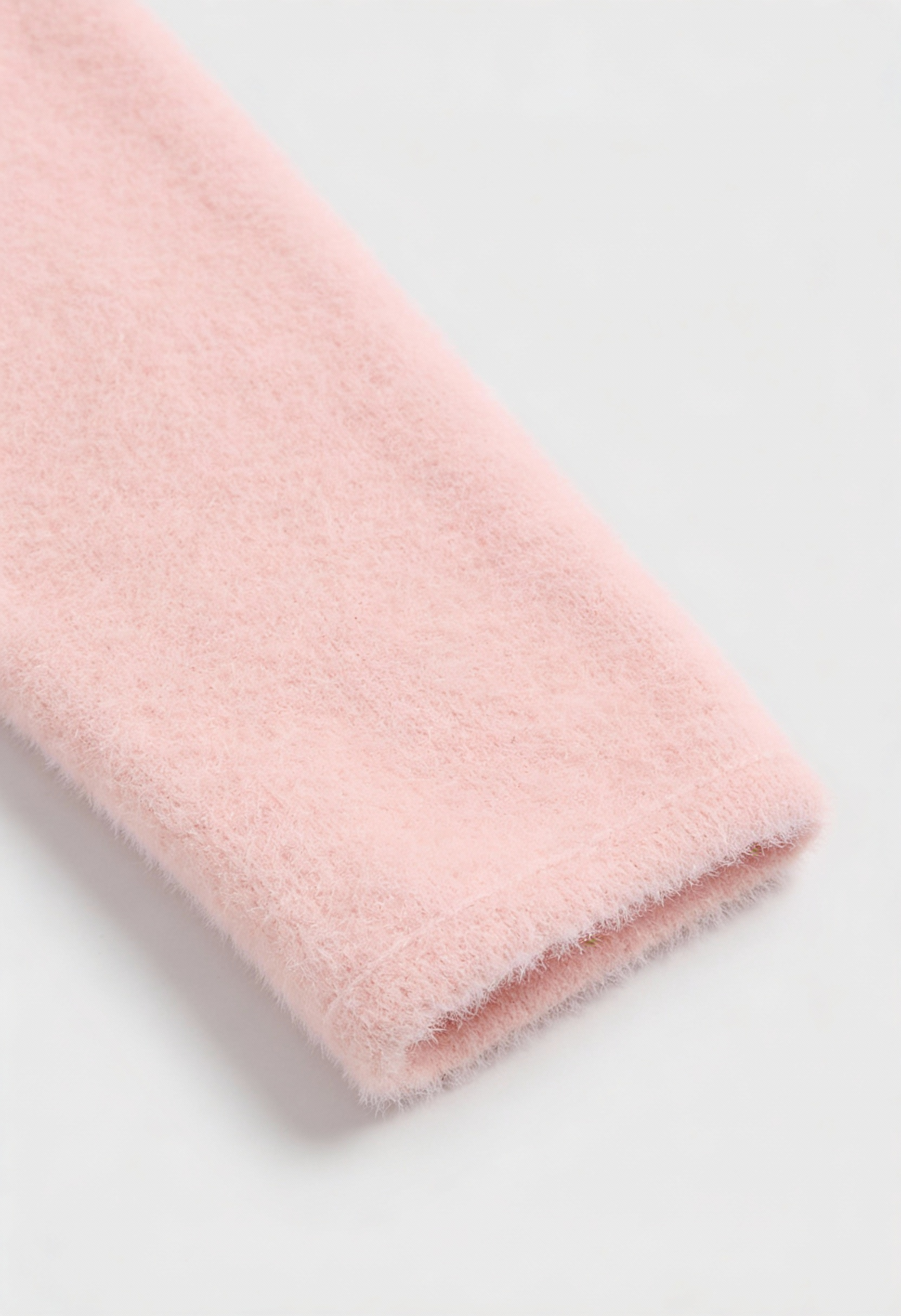 Women's Pink Knitted Long Sleeve Cardigan with O-Neck