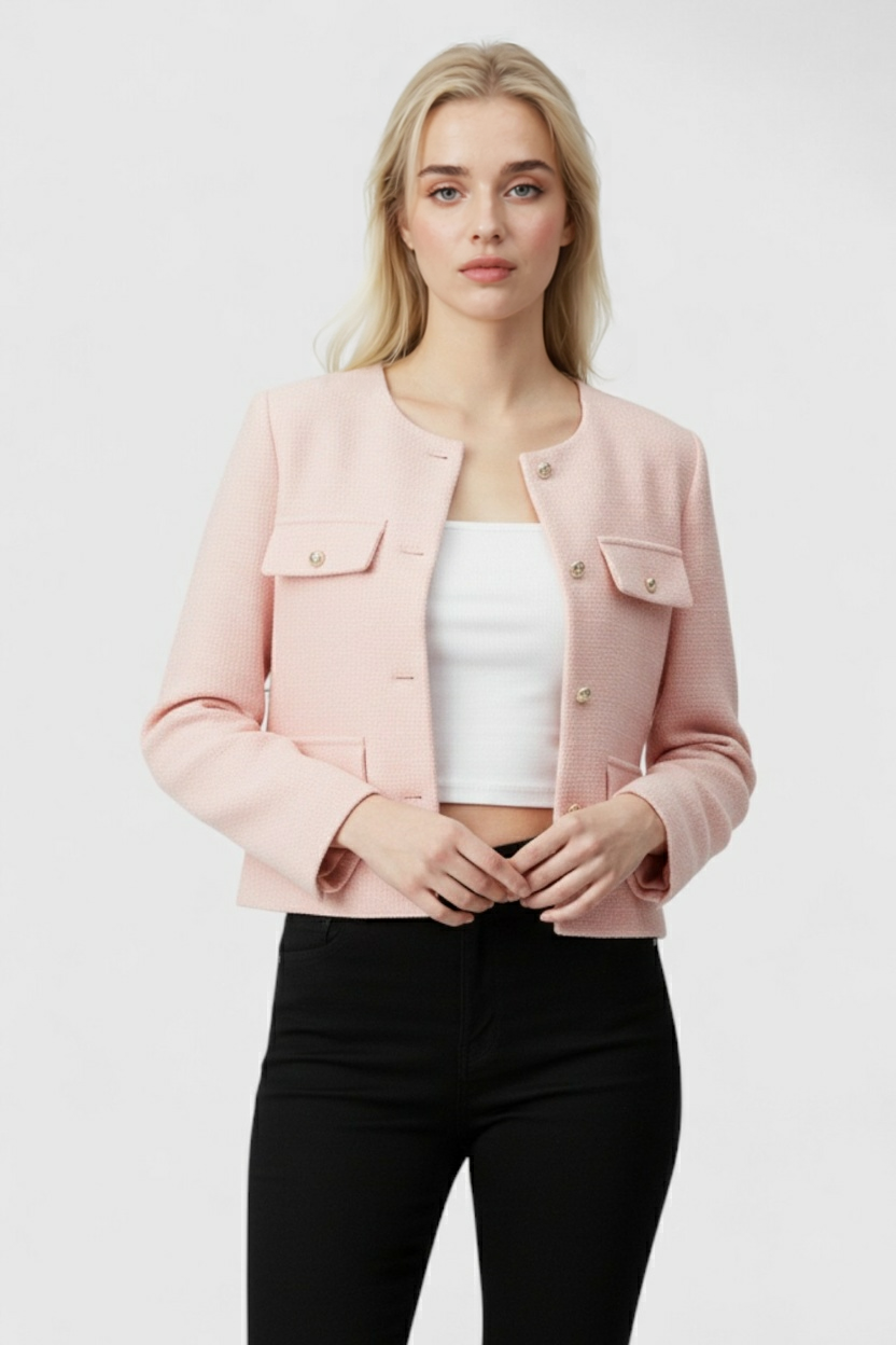 Roze Wintershortjack voor Dames