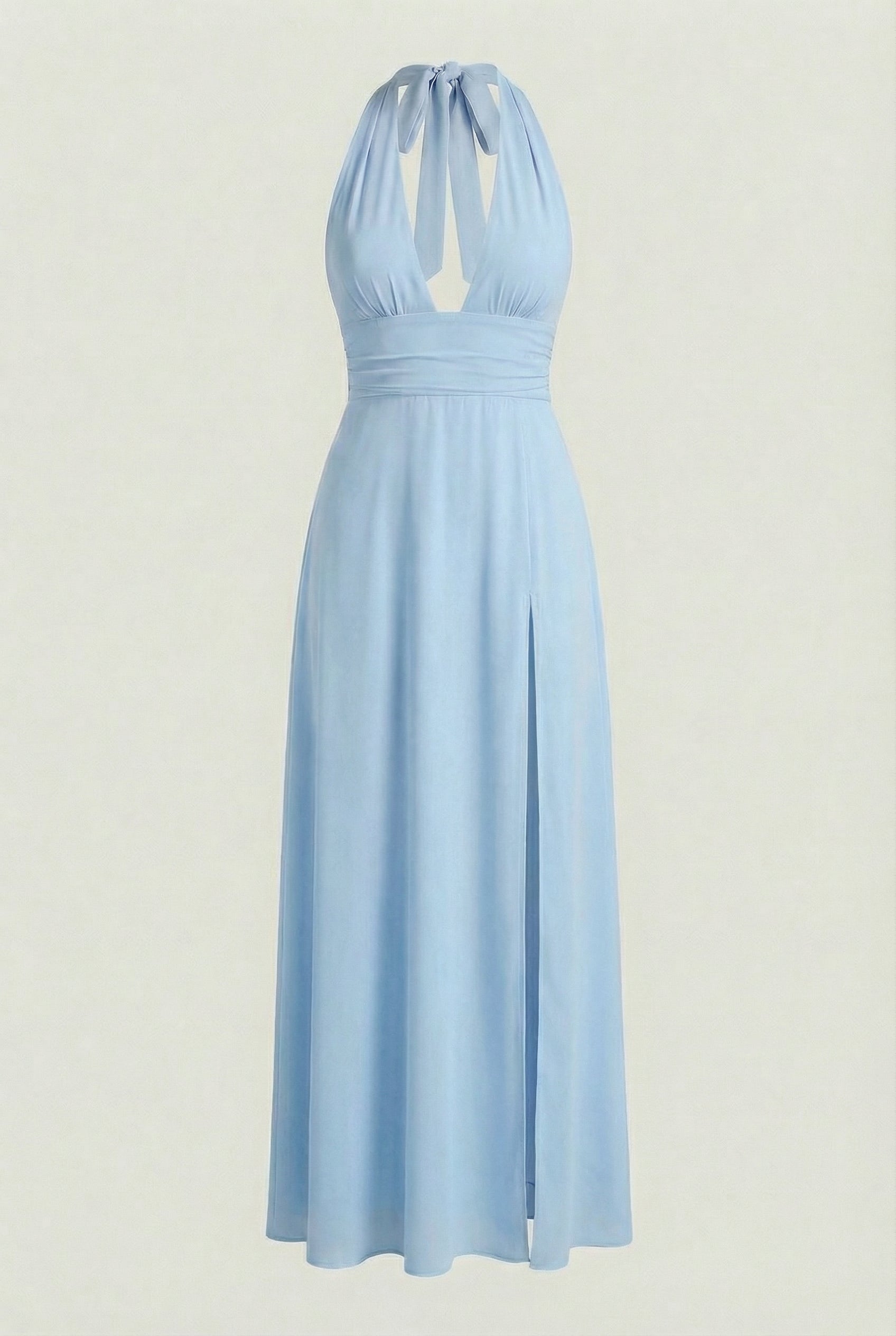 Blue Backless Maxi Dress - Maxi Dresses