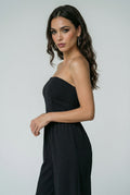 Strapless Jumpsuit with Wide-Leg - Timeless Elegance in Black