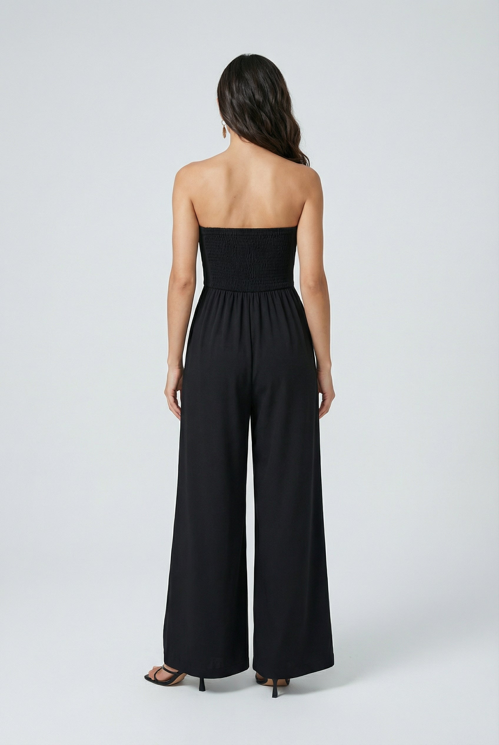 Strapless Jumpsuit with Wide-Leg - Timeless Elegance in Black