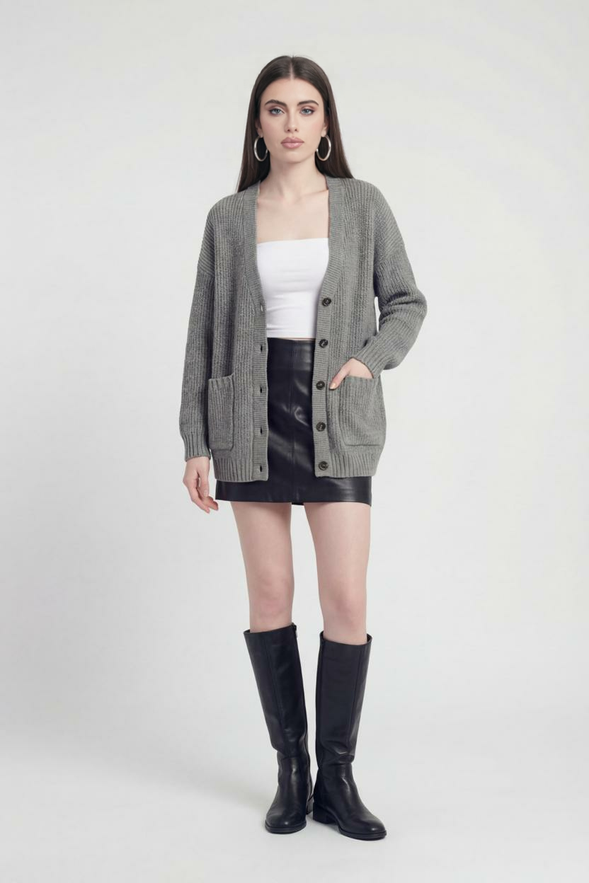 Cardigan Women's with Oversized Fit