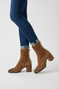 Vintage-Inspired Women's Brown Mid-Calf Boots