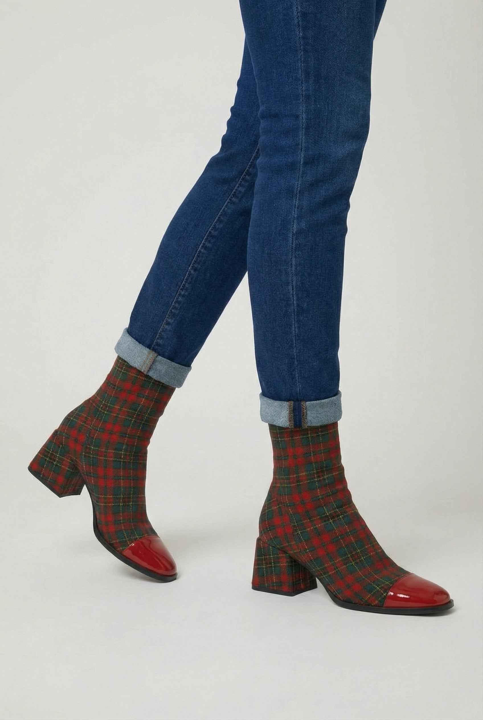 Dark Brown Mid-Calf Heeled Boots for Women